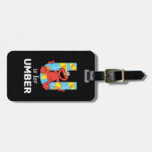 Étiquette À Bagage Elmo Alphabet | U Parapluie (Devant horizontal)