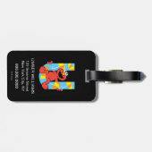 Étiquette À Bagage Elmo Alphabet | U Parapluie (Dos horizontal)