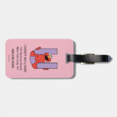 Étiquette À Bagage Elmo Alphabet | U violet (Dos horizontal)