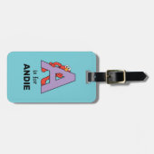 Étiquette À Bagage Elmo Alphabet | Un violet (Devant horizontal)