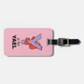 Étiquette À Bagage Elmo Alphabet | Y Violet (Devant horizontal)