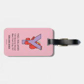 Étiquette À Bagage Elmo Alphabet | Y Violet (Dos horizontal)