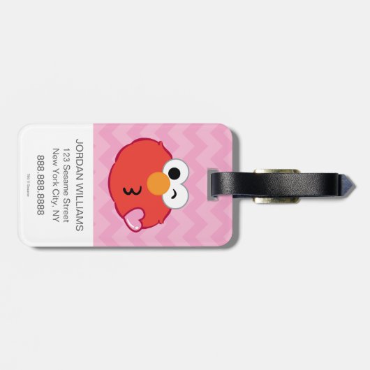 Étiquette À Bagage Elmo Face Jeter un baiser 2 (Dos horizontal)