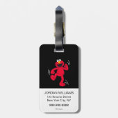 Étiquette À Bagage Elmo | Faire la joyeuse danse (Dos Vertical)