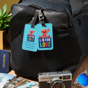 Étiquette À Bagage Elmo L est pour l'amour