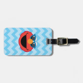 Étiquette À Bagage Elmo visage souriant avec lunettes de soleil (Devant horizontal)