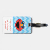 Étiquette À Bagage Elmo visage souriant avec lunettes de soleil (Dos horizontal)