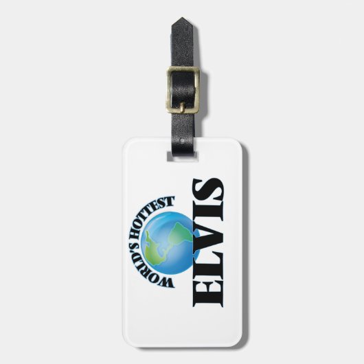 Étiquette À Bagage Elvis le plus chaud du monde (Devant Vertical)