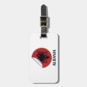 Étiquette À Bagage Emblème d'aigle à tête double en Albanie (Devant Vertical)