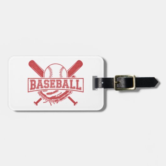 Étiquette À Bagage Emblème de baseball classique (Devant horizontal)