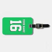 Étiquette À Bagage Emerald Green Sports Jersey Team Jersey (Devant horizontal)