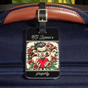 Étiquette À Bagage Émetteur de coeur et femmes Tatouage d'inspiration