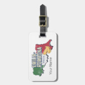 Étiquette À Bagage Émilie Romagne Drapeau Italie Retro Carte Région V (Devant Vertical)