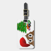 Étiquette À Bagage emoji de noël (Devant Vertical)