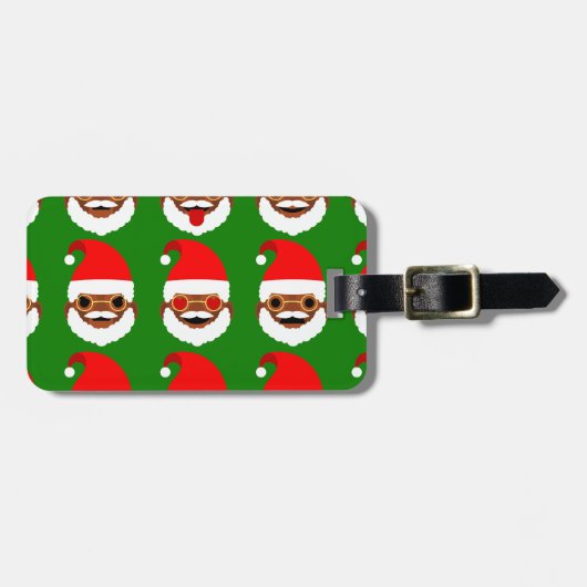 Étiquette À Bagage émoticônes de père Noël (Devant horizontal)