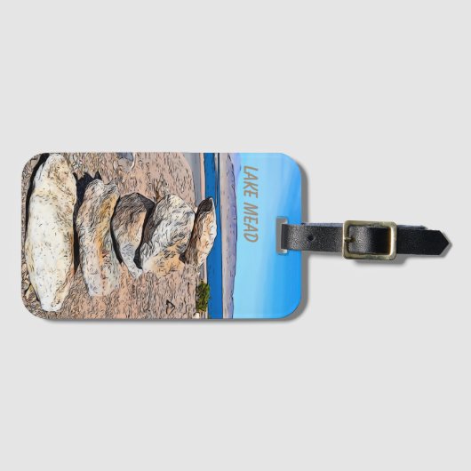 Étiquette À Bagage Empilage de roche (Devant Horizontal)