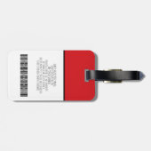 Étiquette À Bagage Employé Personnalisé - Photo, Code Barre, Logo, No (Dos horizontal)