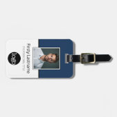Étiquette À Bagage Employé Personnalisé - Photo, Code Barre, Logo, No (Devant horizontal)
