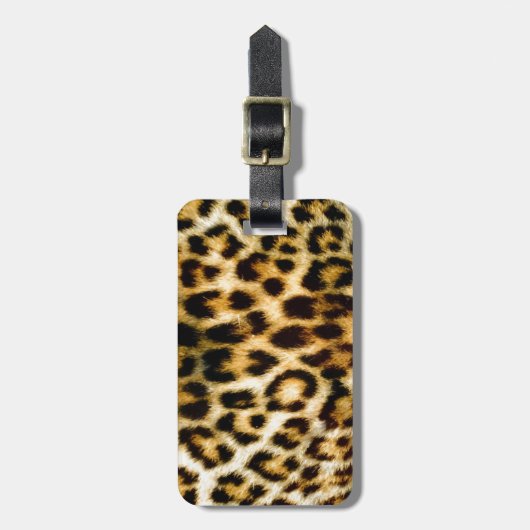 Étiquette À Bagage Empreinte de léopard (Devant Vertical)