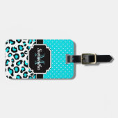 Étiquette À Bagage Empreinte de léopard (Devant horizontal)