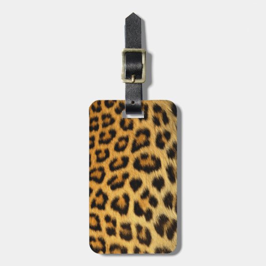 Étiquette À Bagage Empreinte de léopard (Devant Vertical)