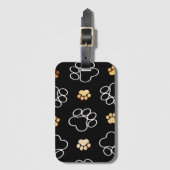 Étiquette À Bagage Empreinte de patte (Devant Vertical)