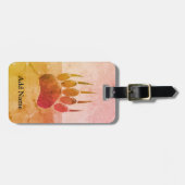 Étiquette À Bagage Empreinte de patte de l'ours en détresse (Devant horizontal)