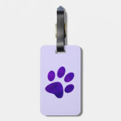 Étiquette À Bagage Empreinte de patte Indigo Purple Grunge (Dos Vertical)