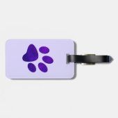 Étiquette À Bagage Empreinte de patte Indigo Purple Grunge (Dos horizontal)