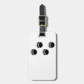 Étiquette À Bagage Empreintes de pattes de l'ours noir (Devant Vertical)