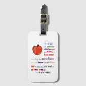 Étiquette À Bagage En l'honneur des enseignants (Devant Vertical)