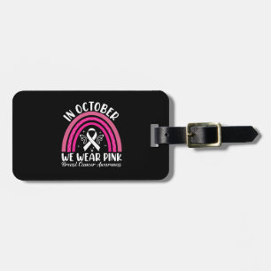 Étiquette À Bagage En octobre, nous portons du rose