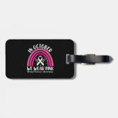 Étiquette À Bagage En octobre, nous portons du rose (Dos horizontal)