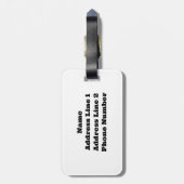 Étiquette À Bagage Enchanter White Husky Dog dans la neige (Dos Vertical)