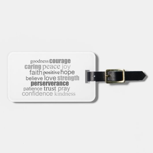 Étiquette À Bagage Encourager l'art Word (Devant horizontal)