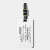 Étiquette À Bagage Encourager l'art Word (Devant Vertical)