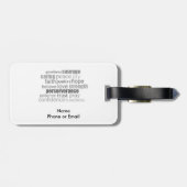 Étiquette À Bagage Encourager l'art Word (Dos horizontal)