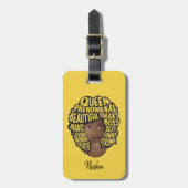 Étiquette À Bagage Encourager les femmes noires, cheveux naturels | j (Devant Vertical)