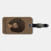 Étiquette À Bagage Encourager les femmes noires, profiter du voyage,  (Dos horizontal)