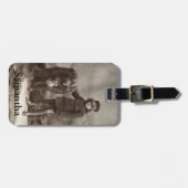 Étiquette À Bagage Enfant avec le chien, C1885 (Devant horizontal)