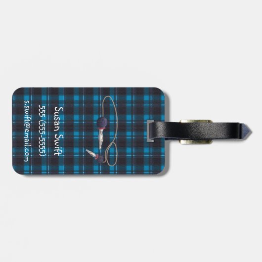 Étiquette À Bagage Enfant de ` de morceau écossais jeely' (Dos horizontal)
