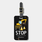 Étiquette À Bagage Enfants Amusants Construction sac de voyage (Devant Vertical)