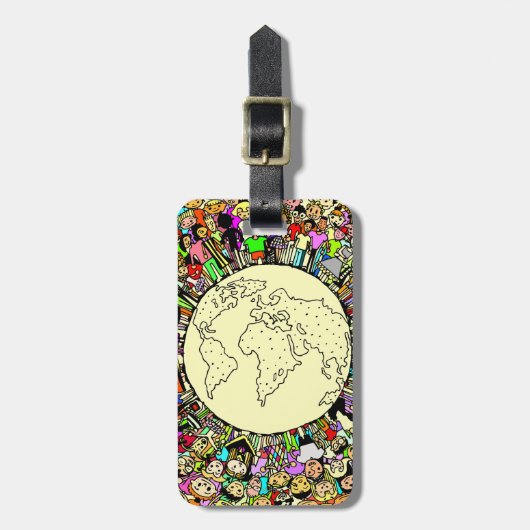 Étiquette À Bagage Enfants du monde (Devant Vertical)