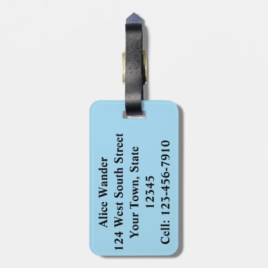 Étiquette À Bagage Enfants Narwhale (Dos Vertical)