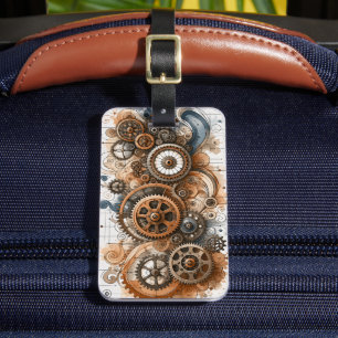 Étiquette À Bagage Engrenages Steampunk