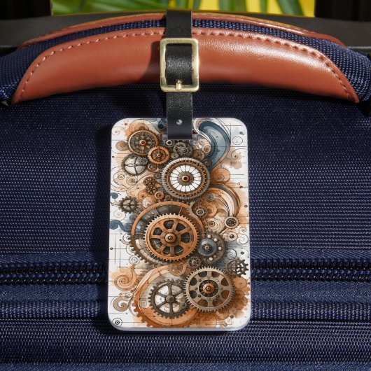 Étiquette À Bagage Engrenages Steampunk (Insitu Rectoal 2)