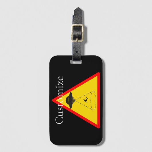 Étiquette À Bagage Enlèvement d'Alien UFO Thunder_Cove (Devant Vertical)