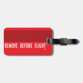 Étiquette À Bagage Enlevez avant vol, drapeau non-opérationnel plat (Dos horizontal)