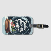 Étiquette À Bagage Enneigement comme maison vacances Citation (Devant Horizontal)