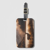 Étiquette À Bagage Énorme cerf à cheval sur le lac Mountain (Devant Vertical)